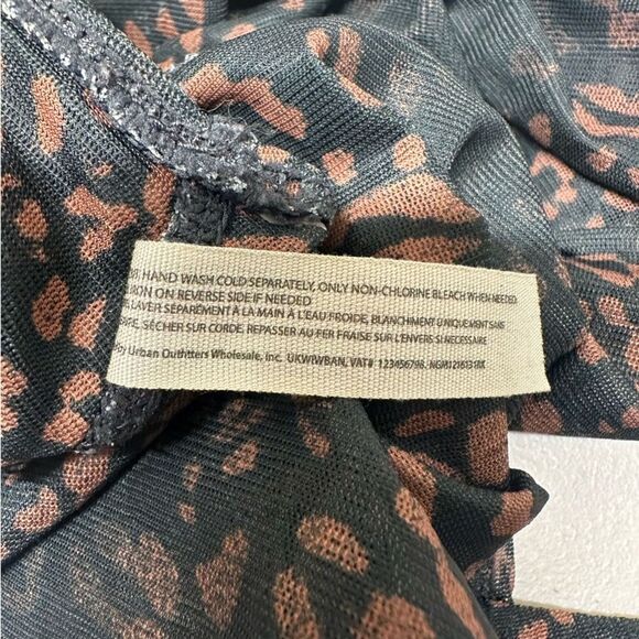 Free People Intimately Crop Top Women Extra Large Leopard Print Pullover Draped - Picture 7 of 8